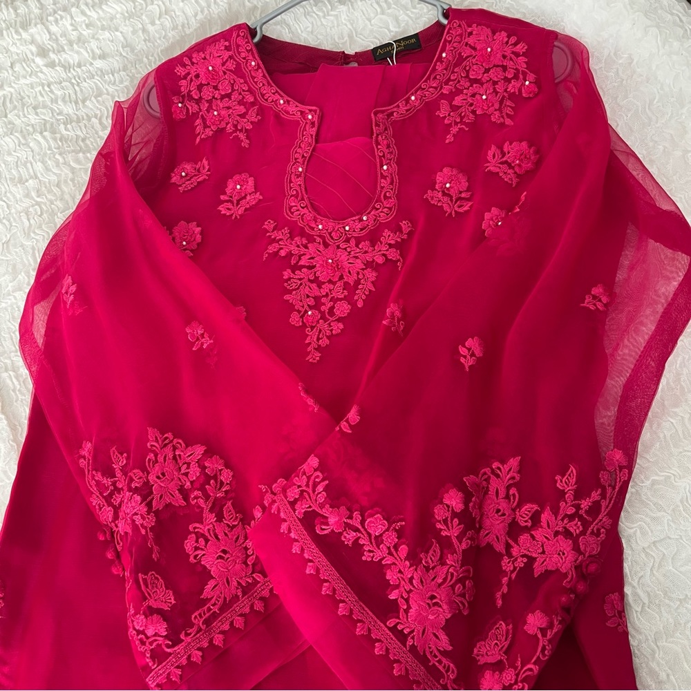 Agha Noor 2 piece chiffon suit